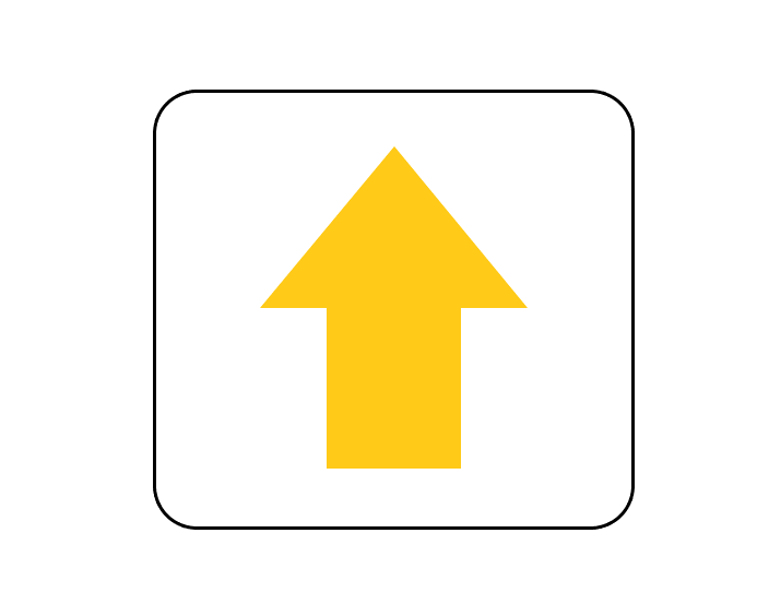 四角ボタン矢印黄色
