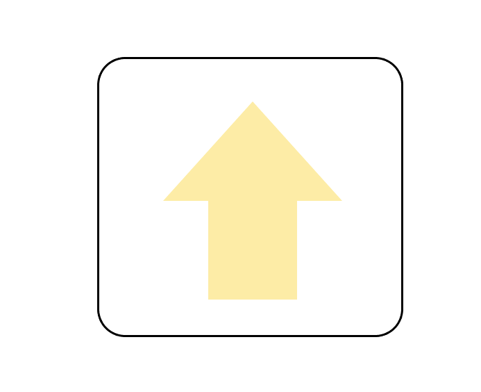 四角ボタン矢印うすい黄色