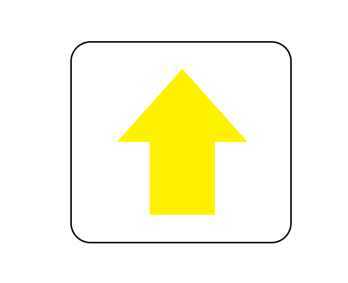 四角ボタン矢印うすい黄色