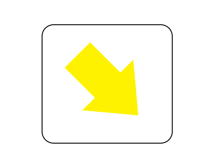 四角ボタン矢印うすい黄色4