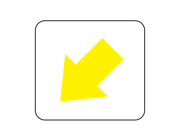 四角ボタン矢印うすい黄色6