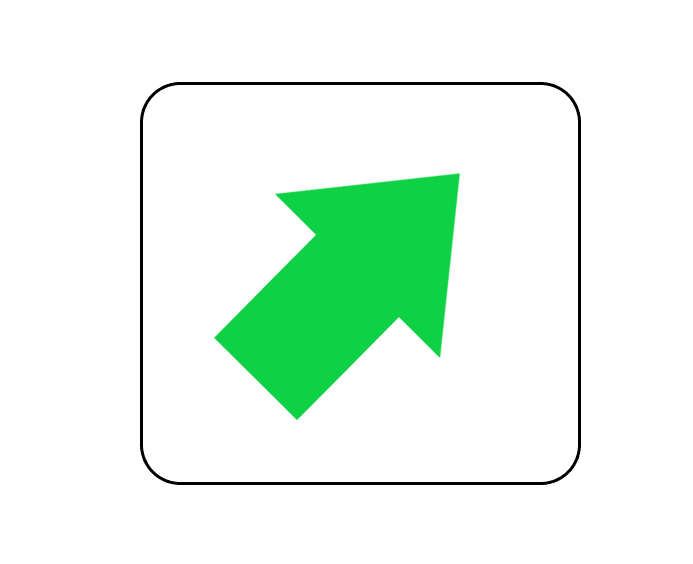四角ボタン矢印緑色2