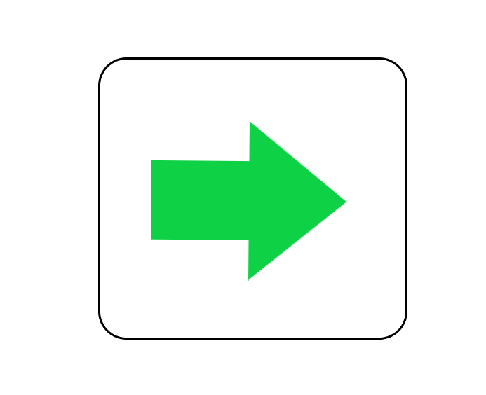 四角ボタン矢印緑色3