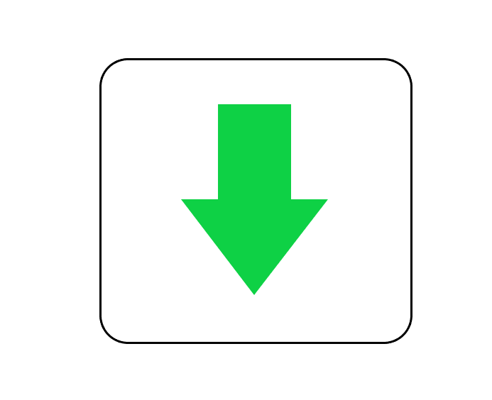 四角ボタン矢印緑色5