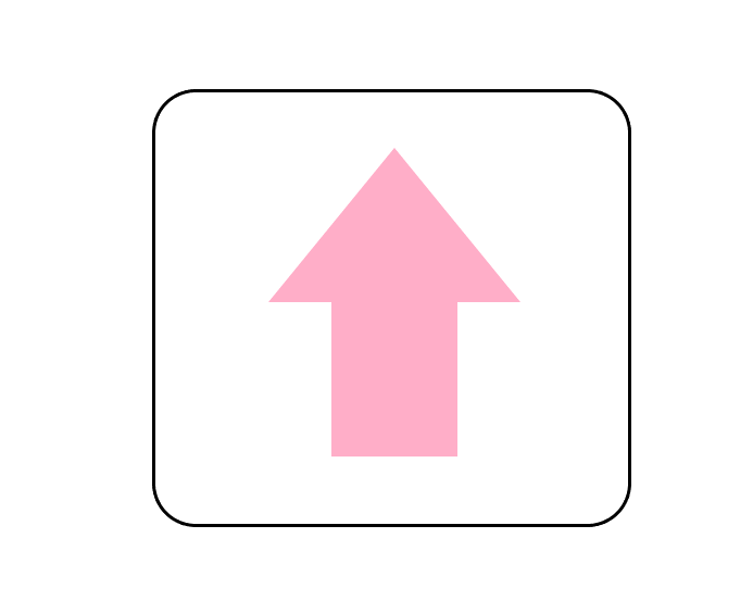 四角ボタン矢印ピンク色